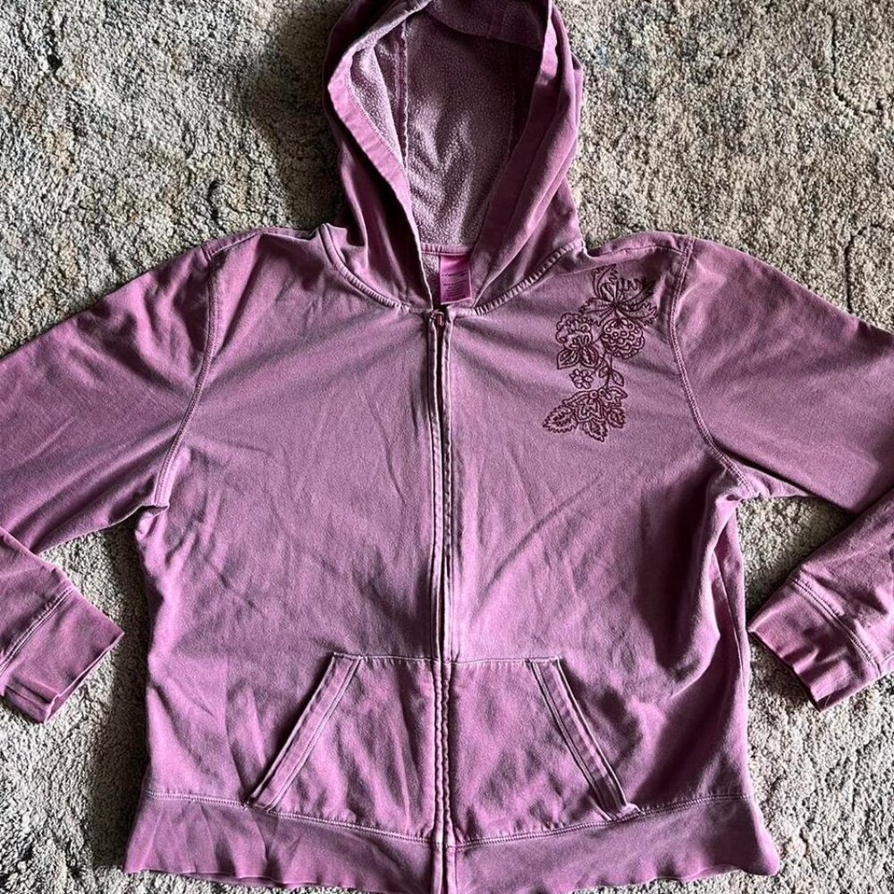 pink/purple girls juniors zip up